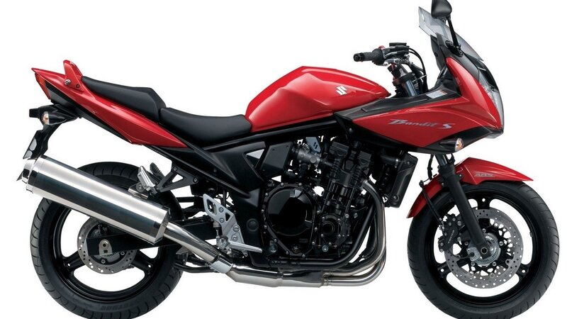 Red Suzuki Bandit S Motorcycle — Neutral, Photograph, Seat, Exhaust