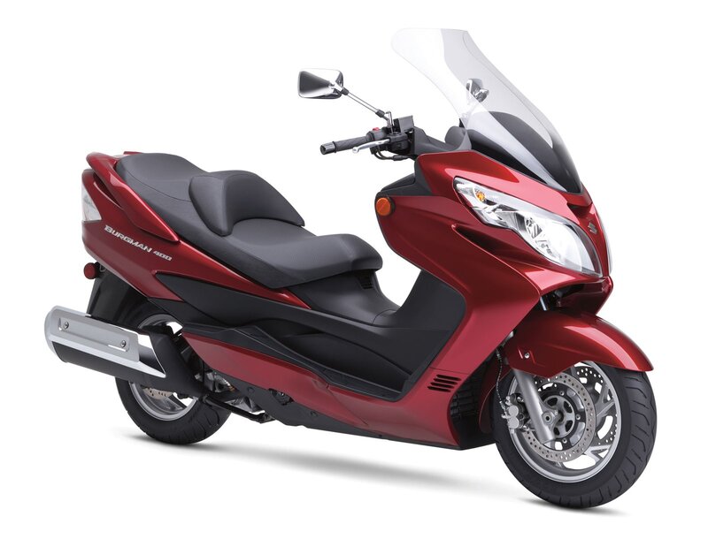 Red Suzuki Burgman scooter