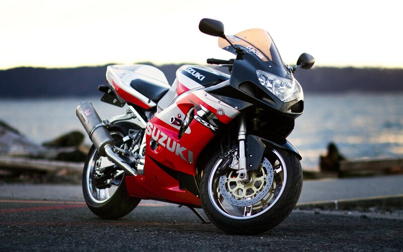 Red Suzuki GSX motorcycle
