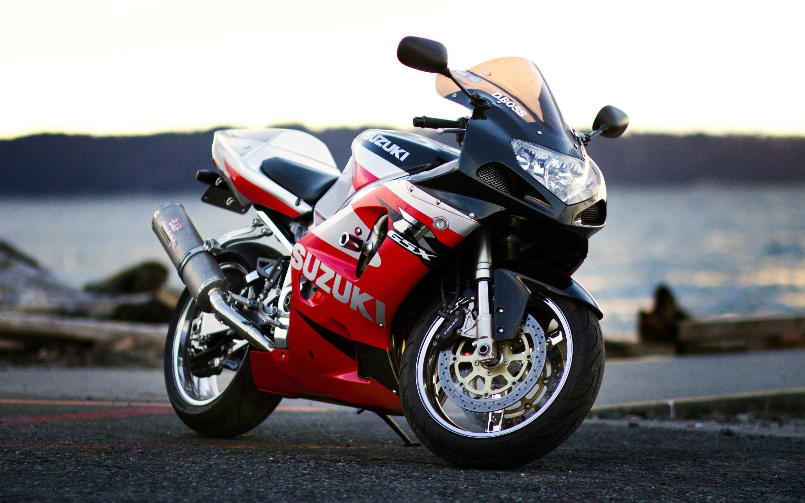 Red Suzuki GSX motorcycle