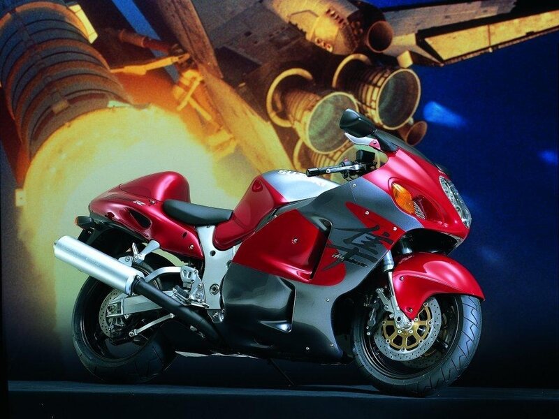 Red Suzuki Hayabusa motorcycle