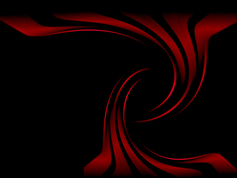 red swirl on black background