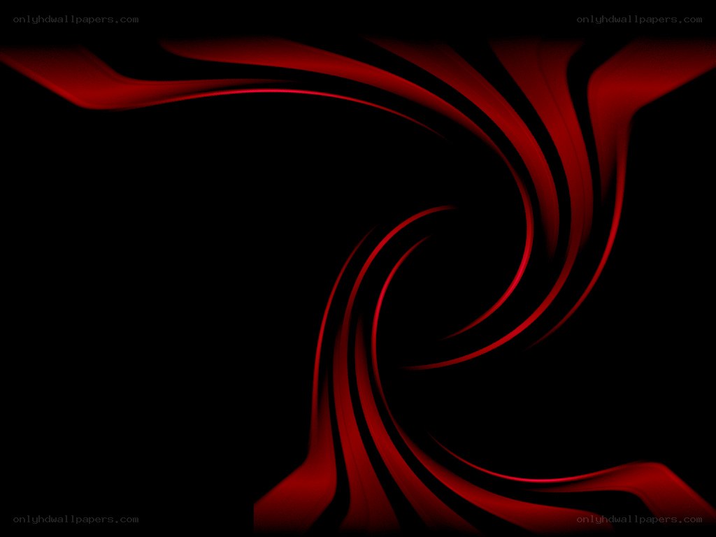 red swirl on black background