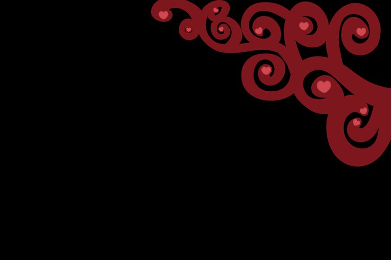 Red Swirls with Hearts