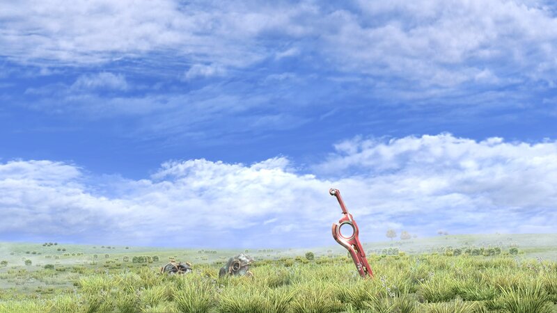 Red Sword in Grass — Blue
