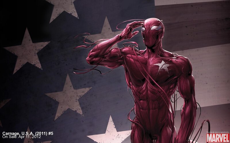 Red Symbiote Character — Dramatic, Comic