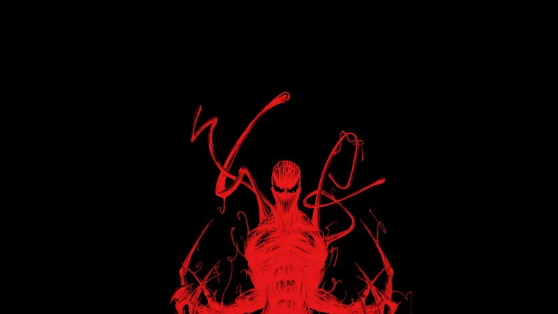 Red Symbiote Creature — Dark, Menacing, Manga