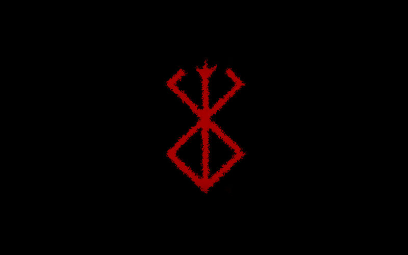 Red Symbol on Black — Dark, Illustration