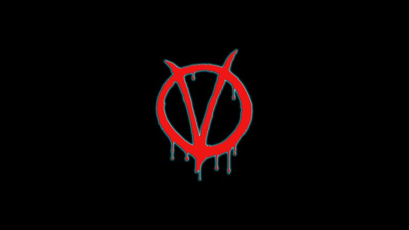 Red Symbol on Black — Dark, Ominous, Digital Art
