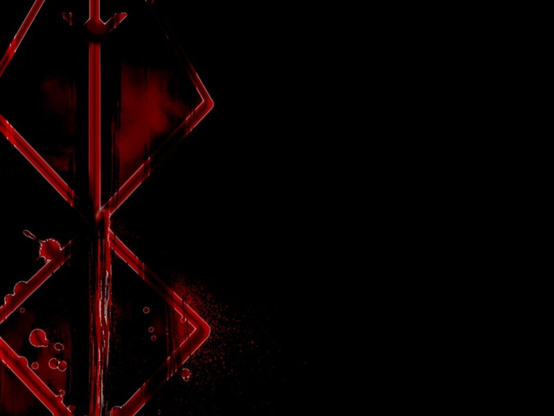 Red Symbol on Black — Dark, Ominous
