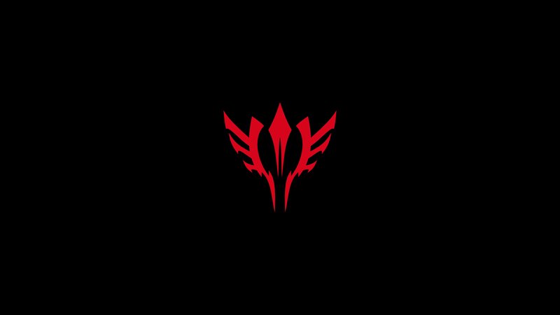 Red Symbol on Black — Dramatic, Vector Art