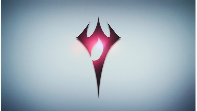 Red Symbol on Gray Background