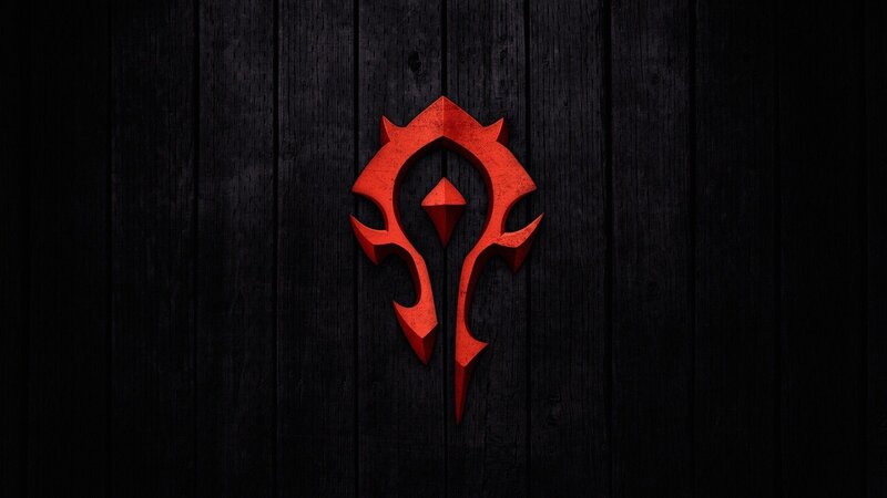 Red Symbol on Wood — Dark