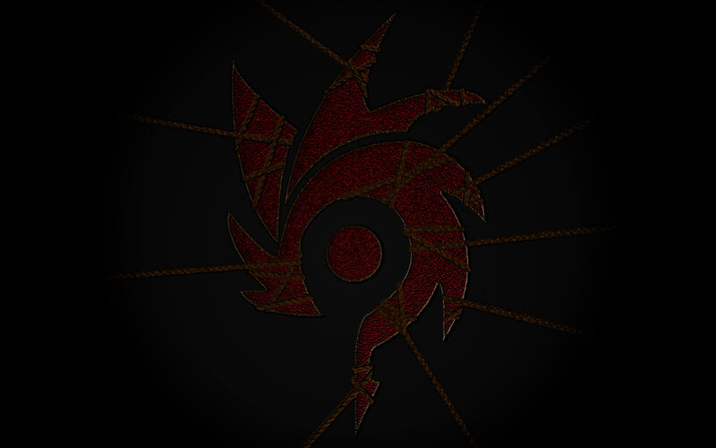 red symbol with rope design