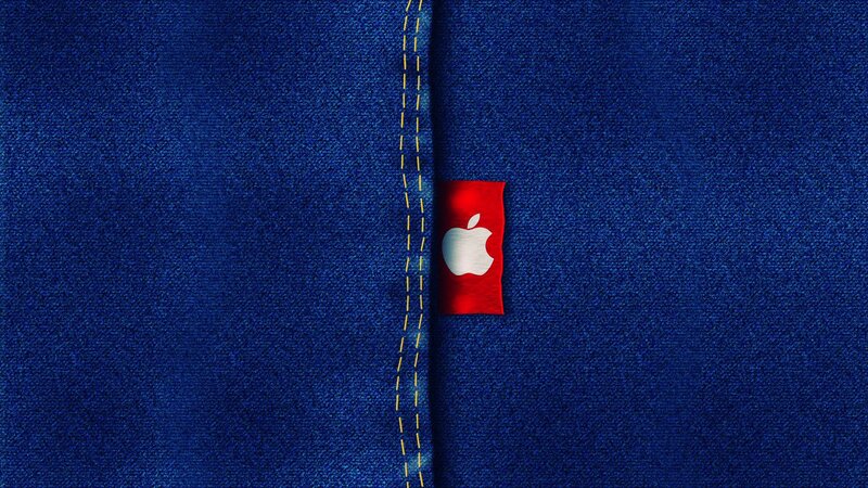 Red Tag with Apple Logo