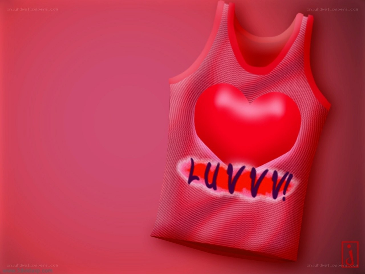 red tank top with heart design