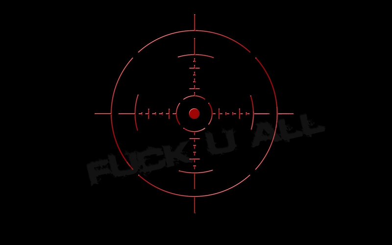 Red Targeting Reticle — Black