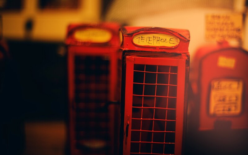 Red Telephone Booths — Warm