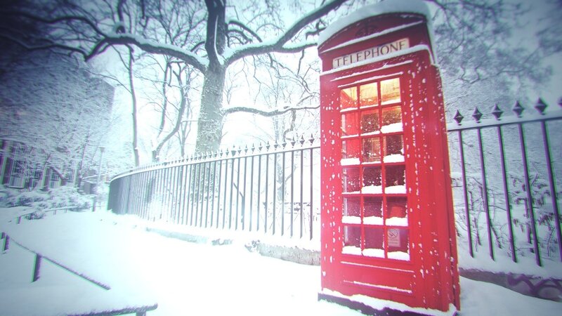 Red Telephone Box — Cold, Winter, Photograph, Snow