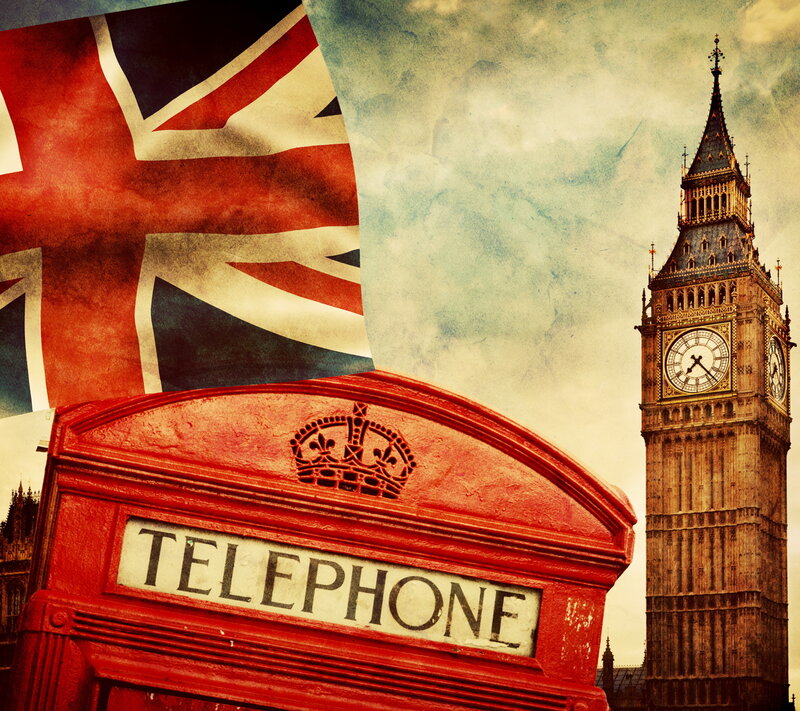 Red Telephone Box — Dramatic, Illustration