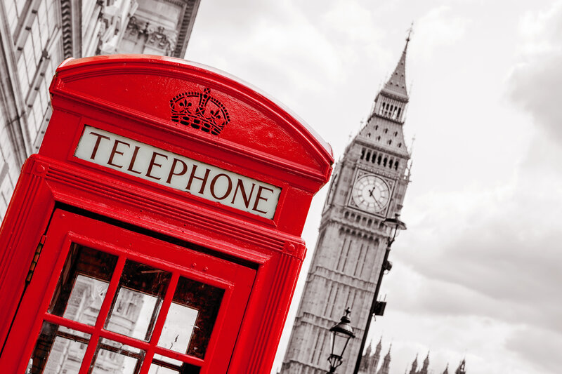 Red Telephone Box — Dramatic, Photograph