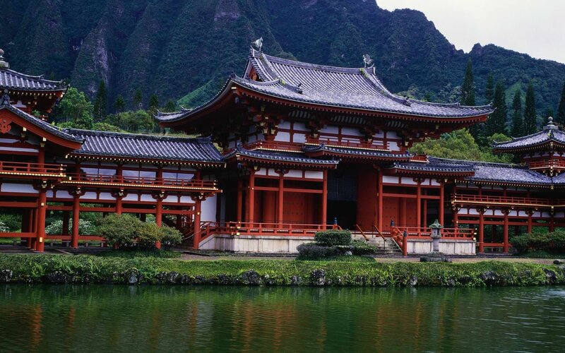 Red Temple Building — Serene