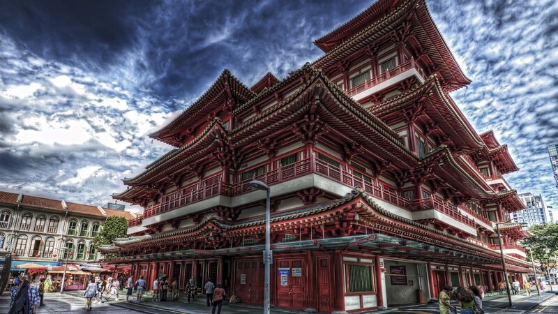Red Temple Building