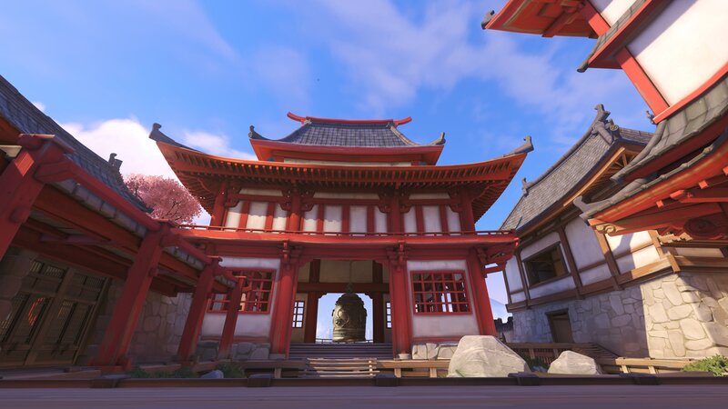 Red Temple Gate — Serene, Spring