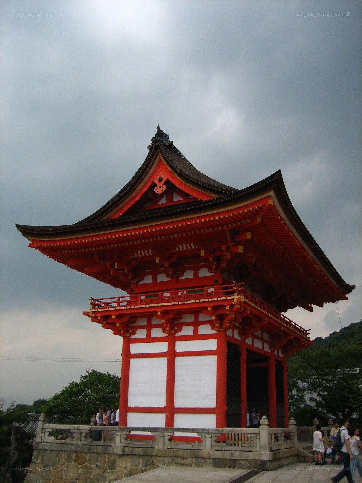 red temple in japan