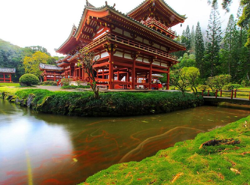 Red Temple on Island