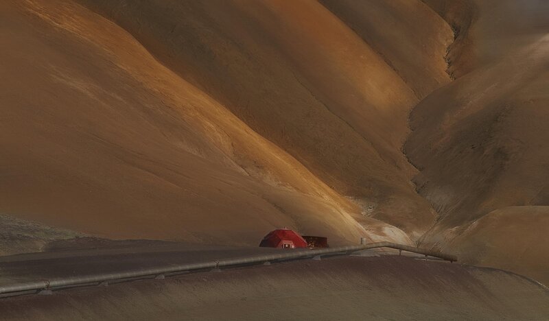 Red Tent in Desert