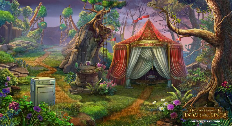 Red Tent in Forest