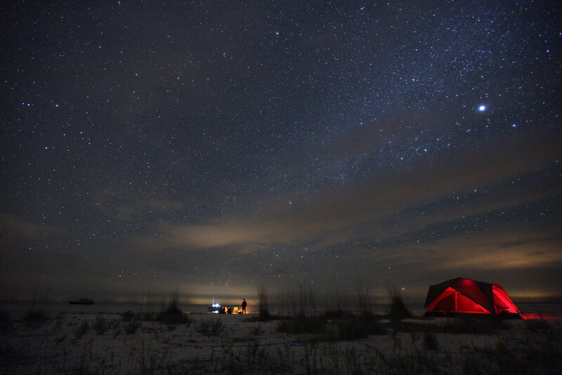 Red Tent on Beach