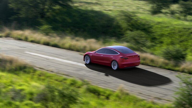 Red Tesla Model 3