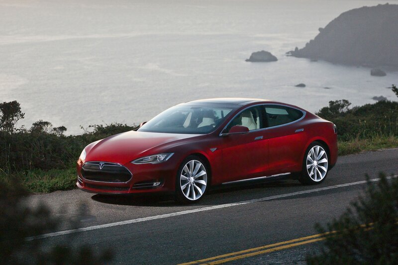 Red Tesla Model S — Serene