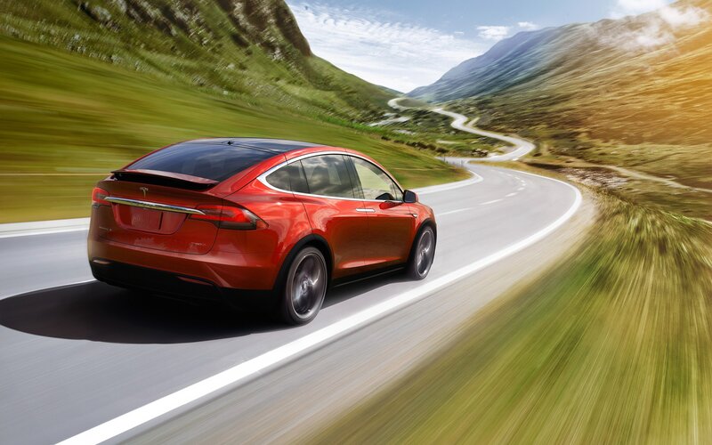 Red Tesla Model X