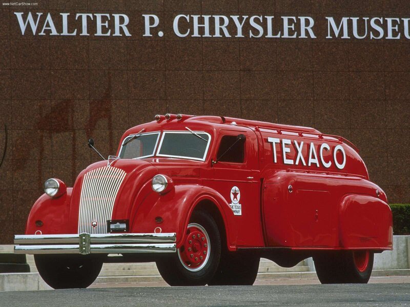 Red Texaco tanker truck