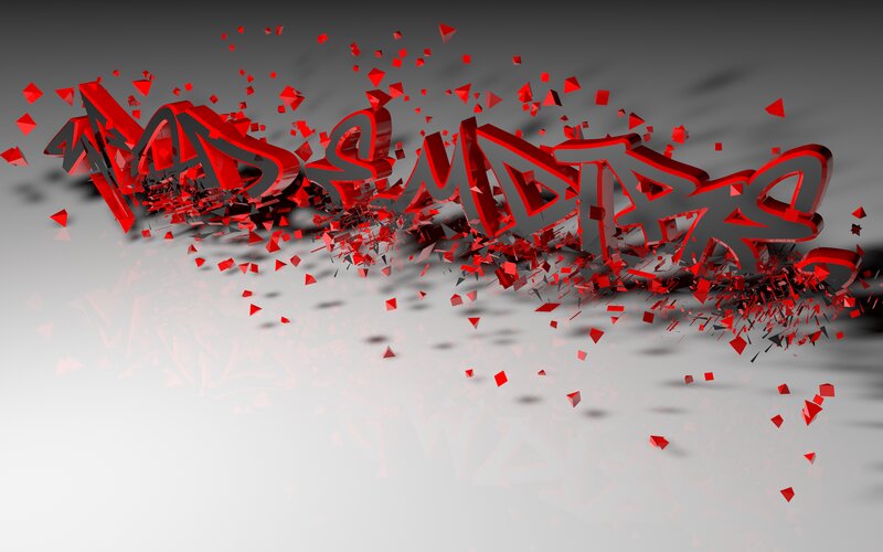 Red Text Explosion