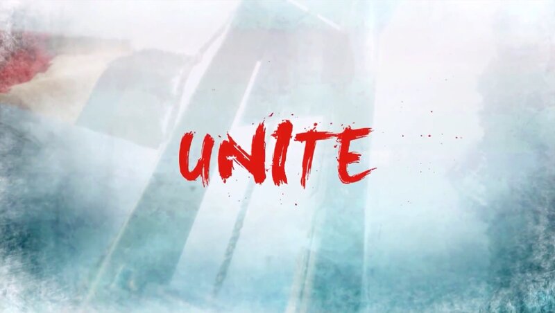 Red Text on Abstract Background