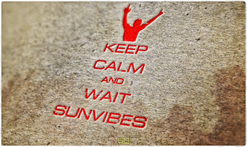 Red Text on Concrete