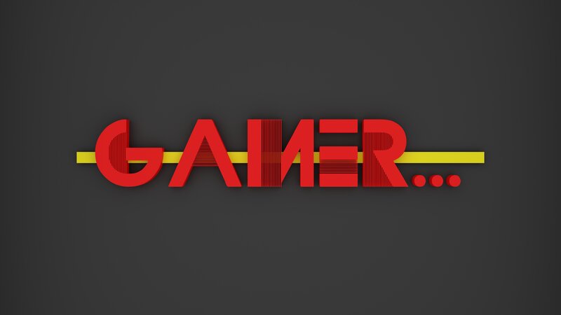 Red Text on Gray Background — Minimalist
