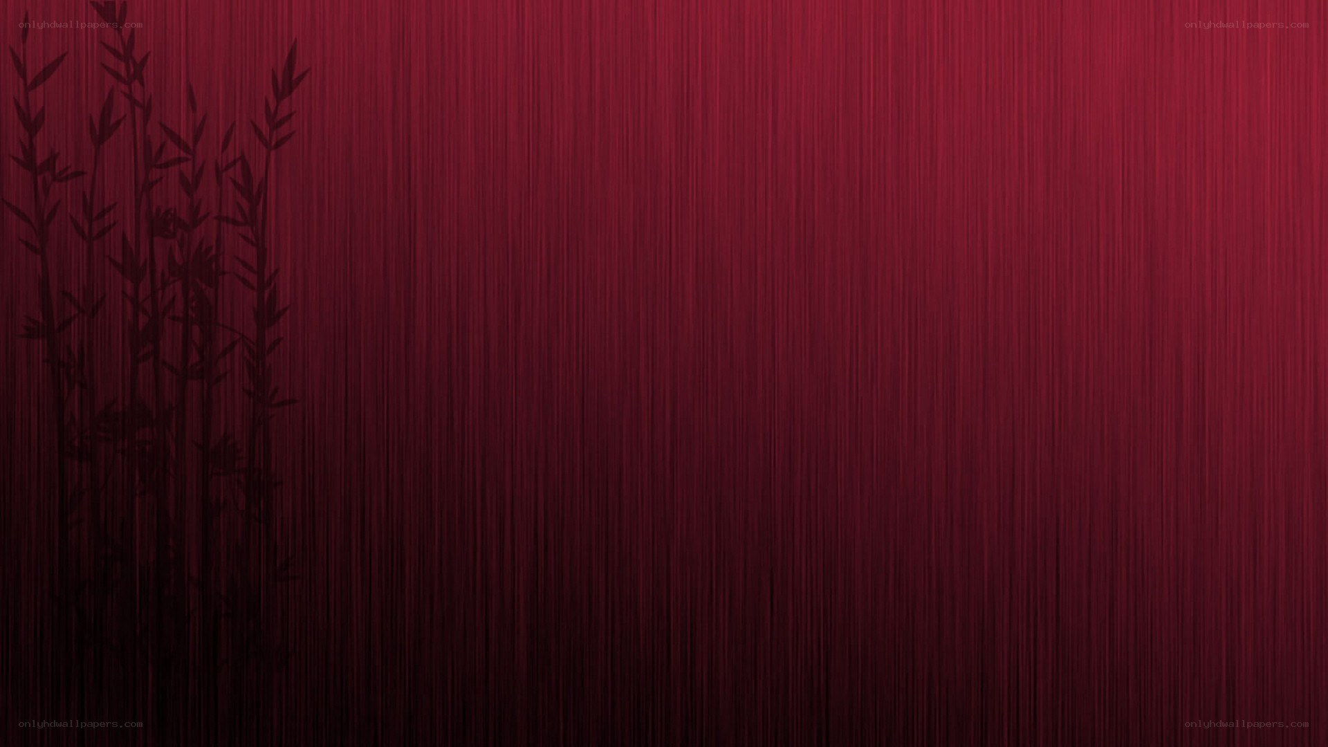 red textured background with bamboo