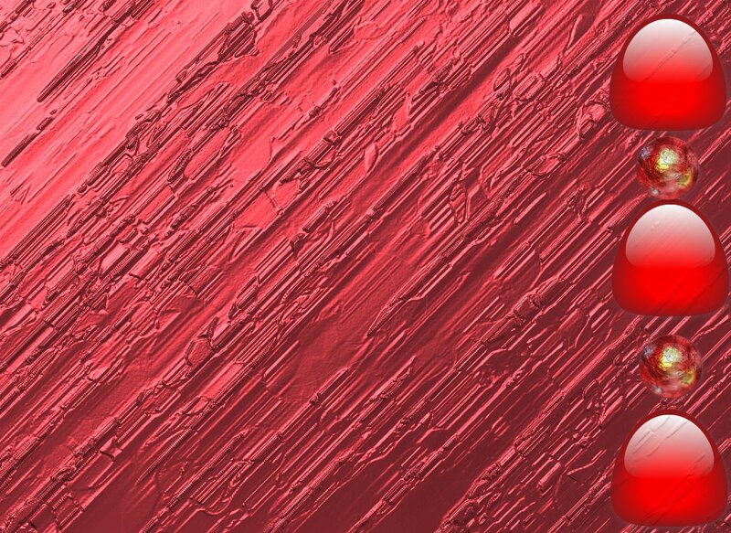 Red textured background with spheres