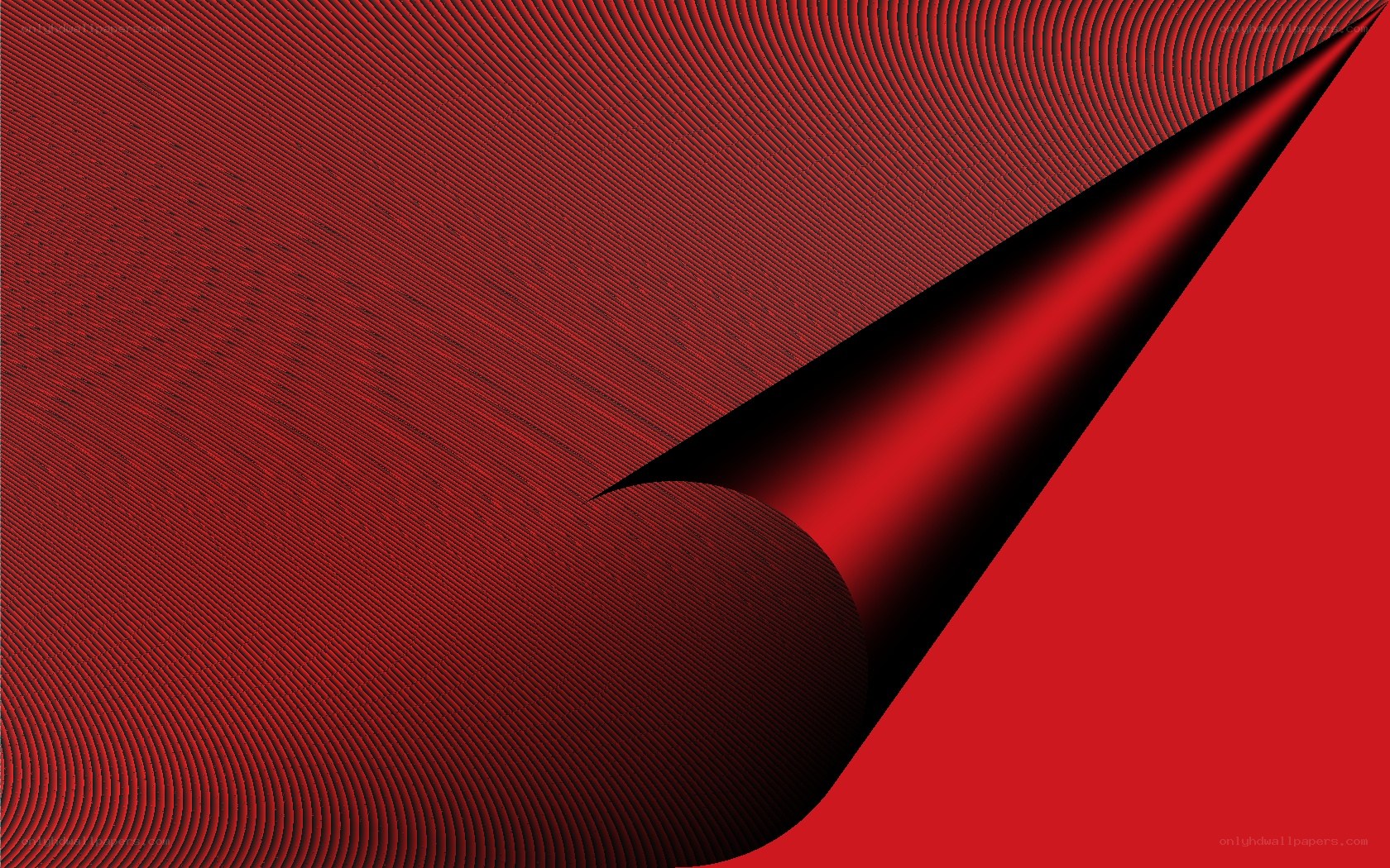 Red textured paper corner