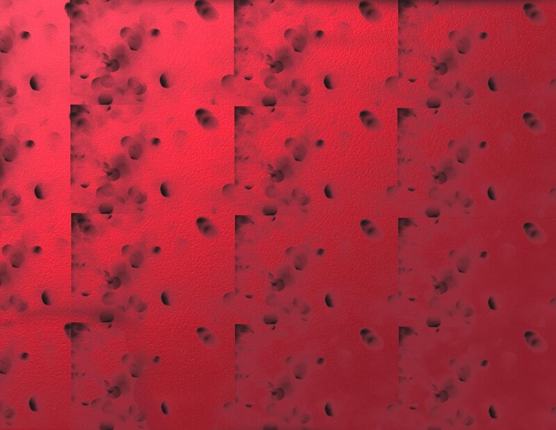 red textured surface with holes