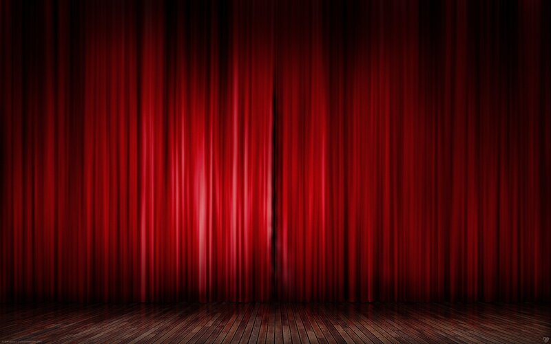 Red Theater Curtain — Photograph