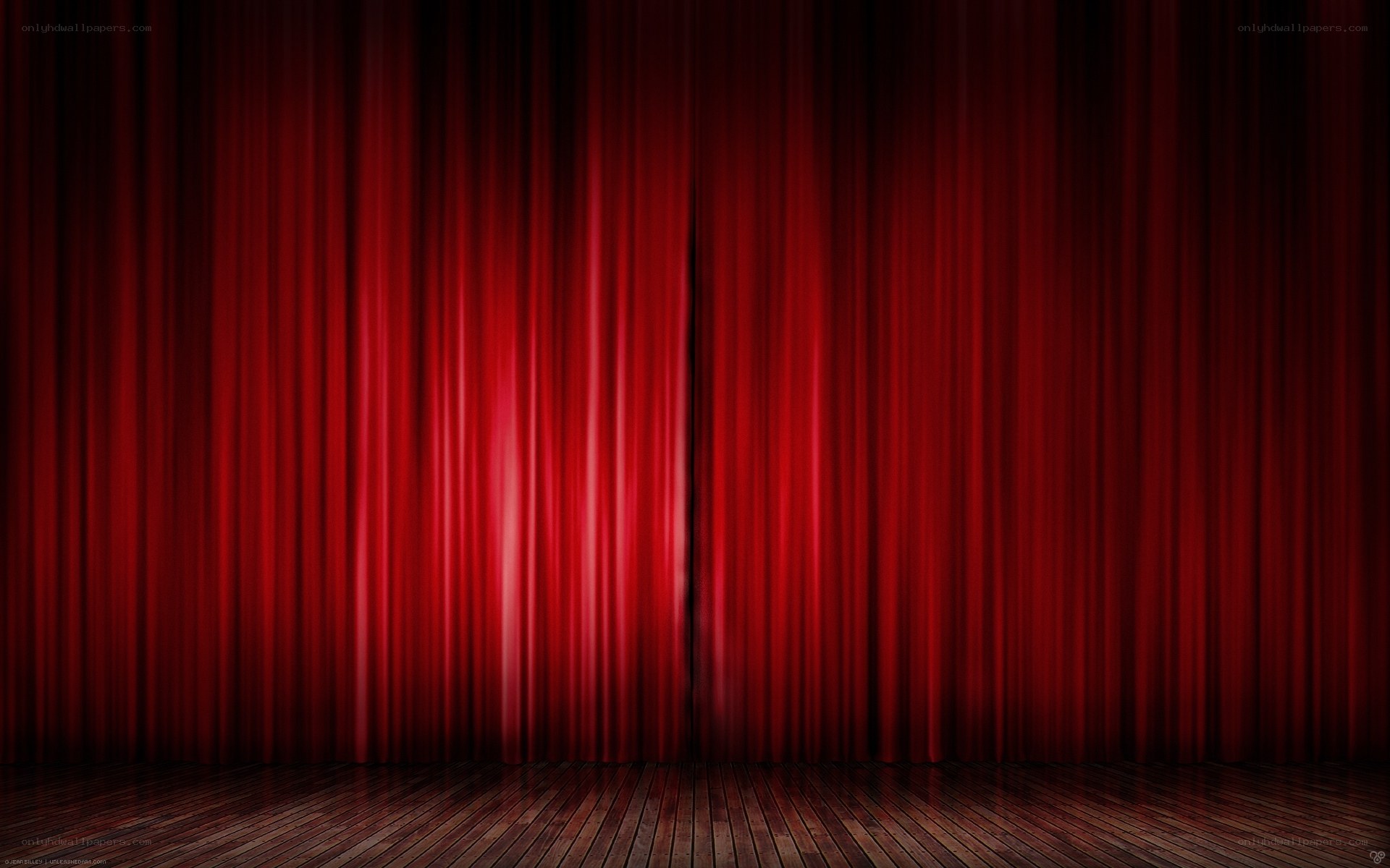 Red theater curtain stage
