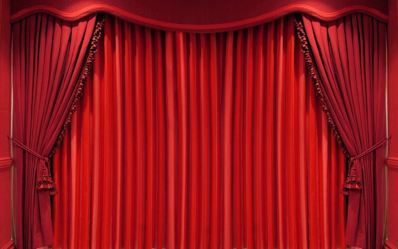 red theater curtains