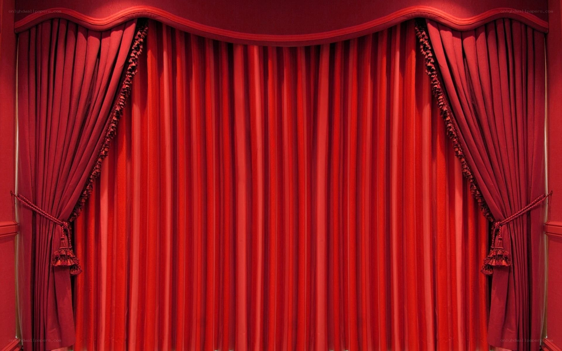 red theater curtains