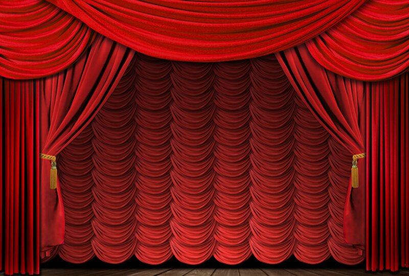 red theater curtains stage